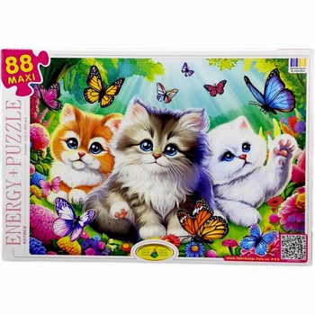 Пазли MAXI Котики (88 елем) Київська фабрика іграшок 88304
