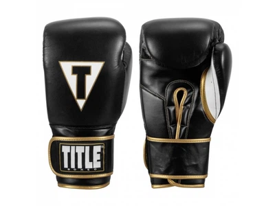 Рукавички тренувальні TITLE Boxeo Mexican Leather Training Gloves Quatro 14 унцій чорний/білий (5174)