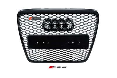 Передняя решетка RS-Style (черная) для Ауди A6 C6 2004-2011 гг
