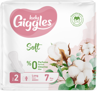 Гигиенические прокладки Giggles Lady Ultra Long 2 Soft с крыл. 7 шт 5 капель