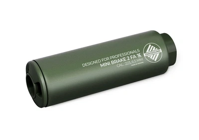 Глушитель Zerosound TITAN MINI BRAKE II Full Auto кал 223 Rem (в комплекте с ДТК) резьба 1/2-28 Olive