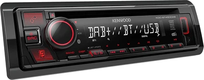 Автомагнитола Kenwood KDC-BT450DAB / Bluetooth / AUX / USB / AUX / CD / DAB+ / 1DIN / Black Б/В