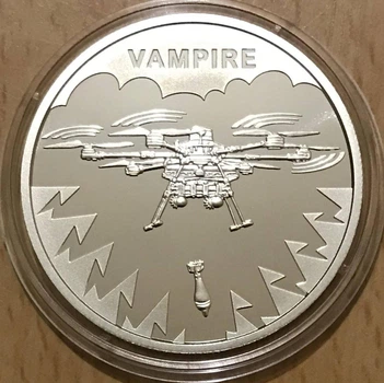 Монета 5 гривен 2025 "Українська бавовна. БПЛА "Vampire""