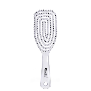 Щетка для волос массажная Salon Professional продувочная спиральная, белая