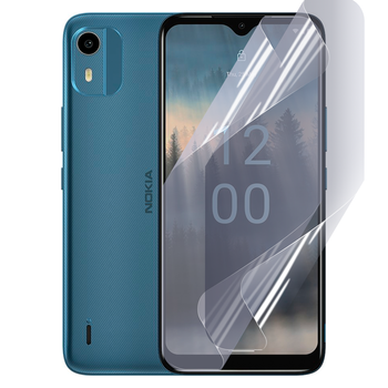 Антишпион приватная плёнка гидрогелевая для смартфона Nokia C12 Plus противоударная прозрачная