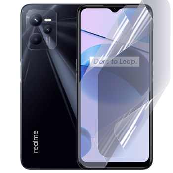 Антишпион приватная плёнка гидрогелевая для смартфона Realme C35 противоударная прозрачная