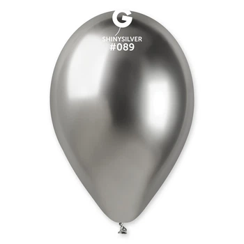Латексный шар 13"(33см) хром серебро (shiny silver),GEMAR