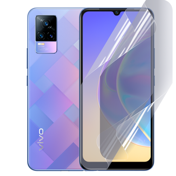 Антишпион приватная плёнка гидрогелевая для смартфона Vivo Y21E противоударная прозрачная