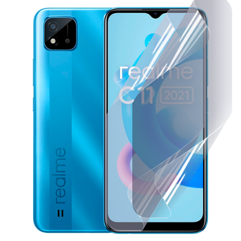 Антишпион приватная плёнка гидрогелевая для смартфона Realme C11 2021 противоударная прозрачная