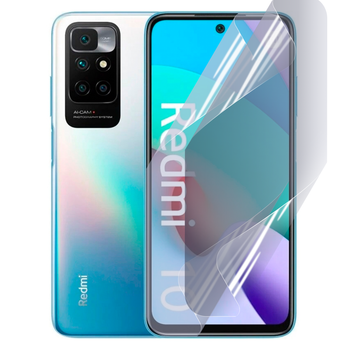 Плёнка гидрогелевая для Xiaomi Redmi 10 (4G) глянцевая противоударная прозрачная