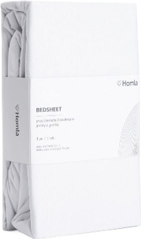 Простирадло Homla Pelly Premium джерсі Біле 160 x 200 см (5906496715570)