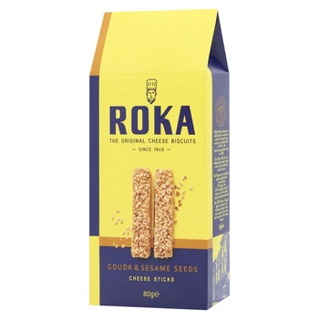 Сирні палички Roka з сиром Гауда та кунжутом 80 г (19603226)