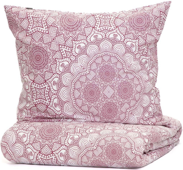 Комплект постільної білизни Homla Calloway Підковдра 160 x 200 см + 2 наволочки 70 x 80 см з мікрофібри з візерунком Рожевий (5904183880266)