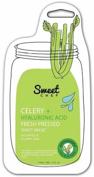 Увлажняющая маска Сельдерей + гиалуроновая кислота Sweet Chef Celery + Hyaluronic Acid Fresh Sheet Mask 28 мл