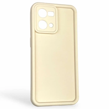 Чехол силиконовый Soft Touch для Oppo Reno 7 молочный (Полная защита камеры)