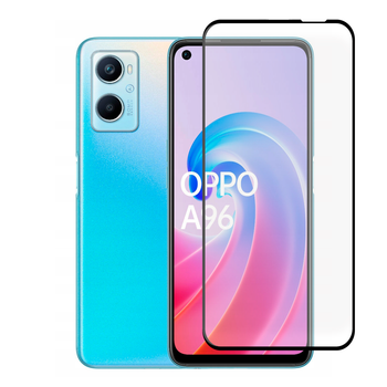 Защитное стекло для телефона OPPO A96 (4G) противоударное полноэкранное черное