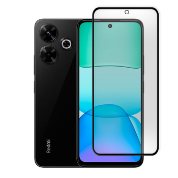Защитное стекло для телефона Xiaomi Redmi 13 противоударное полноэкранное черное