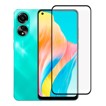 Защитное стекло для телефона OPPO A78 4G противоударное полноэкранное черное