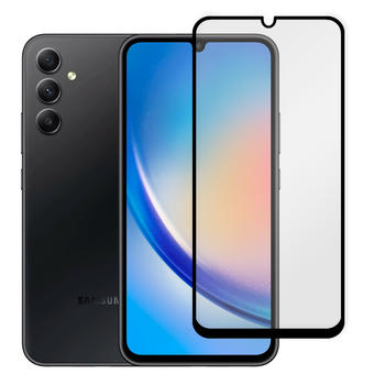 Защитное стекло для телефона Samsung Galaxy A34 5G (SM-A346E) противоударное полноэкранное черное
