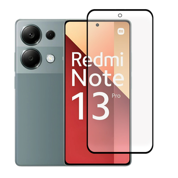 Защитное стекло для телефона Xiaomi Redmi Note 13 Pro 4G противоударное полноэкранное черное