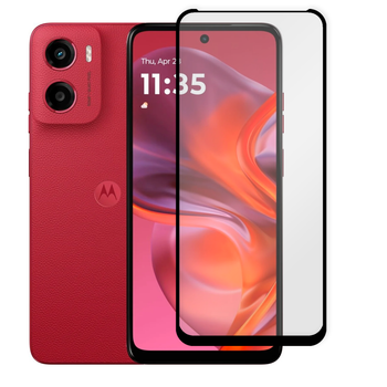 Защитное стекло для телефона Motorola G05 противоударное полноэкранное черное