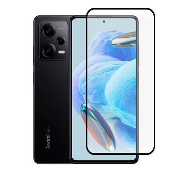 Защитное стекло для телефона Xiaomi Redmi Note 12 Pro 5G противоударное полноэкранное черное