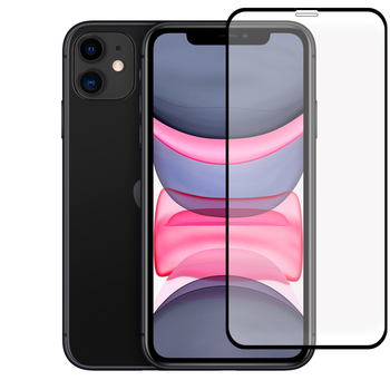 Защитное стекло для телефона Apple iPhone 11 противоударное полноэкранное черное