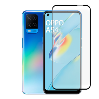 Защитное стекло для телефона Oppo A54 4G противоударное полноэкранное черное