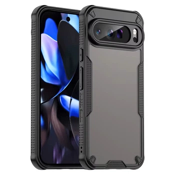 Противоударный чехол Frosted PC AirBag для Google Pixel 9 Pro XL черный матовый