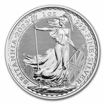 Инвестиционная серебряная монета Британии Britannia Елизавета 2 2023