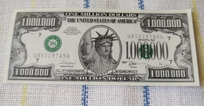 Сувенірна банкнота 1 мільйон доларів США подарункова