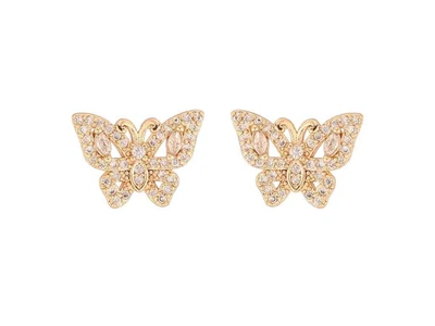 Сережки XUPING пусети M&L 18K «Метелики з інкрустацією кристалами» 295372