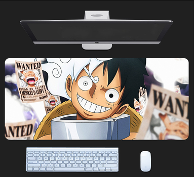 Игровая поверхность, коврик для мышки с Аниме принтом "Ван Пис / One piece" Монки Д. Луффи 800*300*3 мм 0100