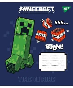Зошит учнівський шкільний Yes Minecraft Signs А5 12 аркушів коса лінія