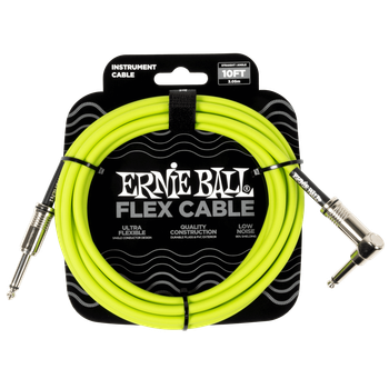 Кабель инструментальный Ernie Ball 6465 Flex Cable Green 3м (10ft) Straight/Angle