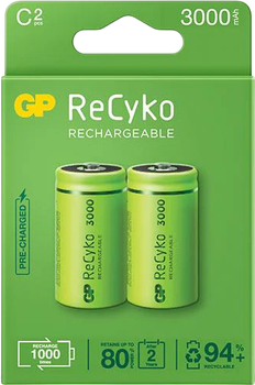 Акумулятори GP ReCyko NiMH C 3000 mAh 2 шт (GPRHC30CB025)
