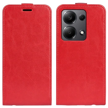 Чехол IETP для Xiaomi Redmi Note 13 Pro 4G флип вертикальный кожа PU красный