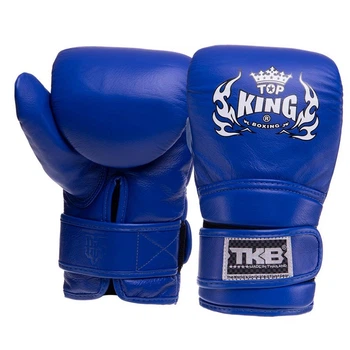 Снарядные перчатки кожаные Ultimate TKBMU-CT Top King Boxing S Синий (37551061)