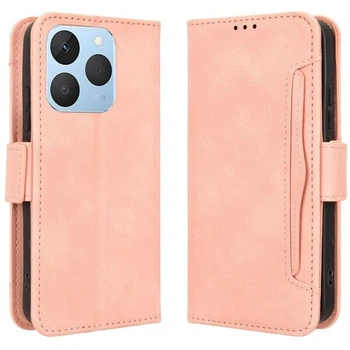 Чохол-книжка з кишеньками Deexe Wallet Stand для Realme 15T - Pink