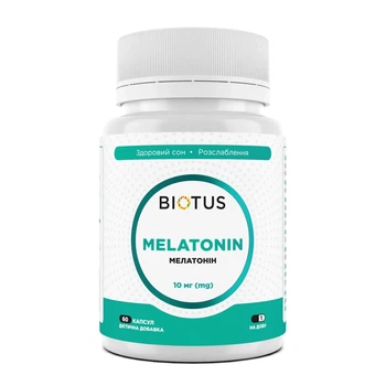 Мелатонін Melatonin Biotus, 10 мг, 60 капсул