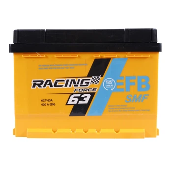 Автомобильный аккумулятор RACING FORCE EFB 6CT 63Ah Низький R+