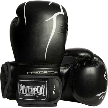 Боксерські рукавиці PowerPlay 3018 Jaguar 14 унцій Чорні (PP_3018_14oz_Black)
