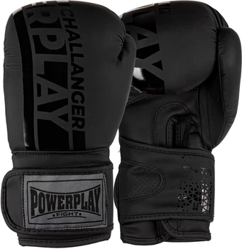 Боксерські рукавиці PowerPlay 3086 Matt Challenger 12 унцій Чорні (PP_3086_12oz_Black)
