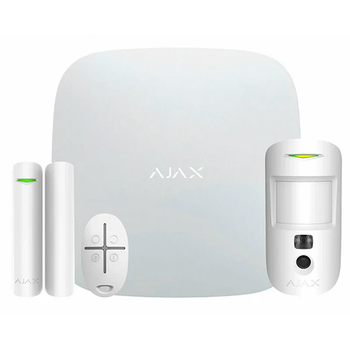 Комплект сигналізації з фотопідтвердженням Ajax StarterKit Cam HDR White