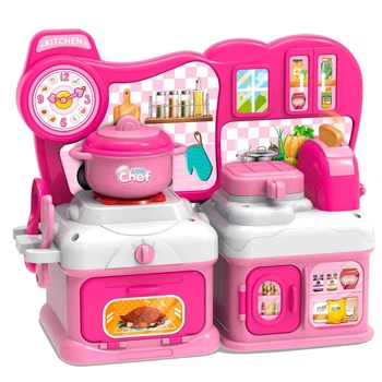 Кухня детская 2 шкафчика Kitchen 868-29 с набором посуды звуковые эффекты