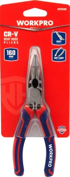 Довгогубці зігнуті Workpro 160 мм CR-V (WP231108)