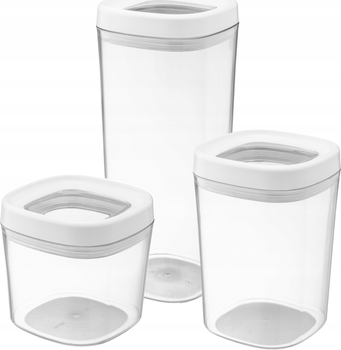 Zestaw pojemnikow Kadax Duna 60 ml 1 l 1.8 l 3 szt (5903699472682)