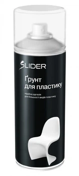 Грунтовка аэрозольная SLIDER для пластика прозрачная мат 400 мл