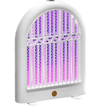 Антимоскитная лампа-уничтожитель с ночником, USB Type-C, пластик, белая, 29×6×19 см