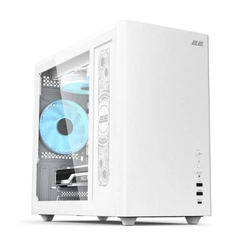 Корпус Mini-Tower без БЖ 2E Credo Plus V350WG (mATX, 1xUSB3.0, 1хUSB2.0, 1x Type-C, 3*120мм, білий)